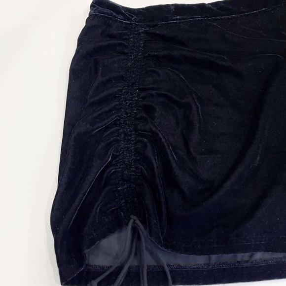 Free People Black Velvet Vivienne Mini Skirt - Picture 6 of 11